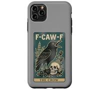 F-Caw-F Black Crow Pun Carte de Tarot Humoristique avec Inscription en Anglais « Black Crow » Coque pour iPhone 11 Pro Max