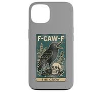 F-Caw-F Black Crow Pun Carte de Tarot Humoristique avec Inscription en Anglais « Black Crow » Coque pour iPhone 13