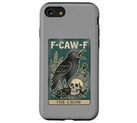 F-Caw-F Black Crow Pun Carte de Tarot Humoristique avec Inscription en Anglais « Black Crow » Coque pour iPhone SE (2020) / 7/8