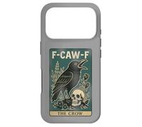 F-Caw-F Black Crow Pun Carte de Tarot Humoristique avec Inscription en Anglais « Black Crow » Coque pour iPhone 17 Pro