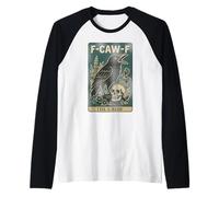 F-Caw-F Black Crow Pun Carte de Tarot Humoristique avec Inscription en Anglais « Black Crow » Manche Raglan