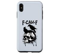 F-Caw-F Corbeau Noir Oiseau Noir Funny Crow F-Caw-F Coque pour iPhone XS Max