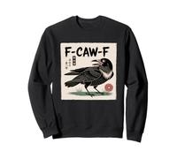 F-Caw-F Crow FCAWF Crow Funny Humor Japanese Art Sweatshirt