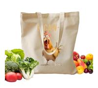 F-CAW-F FUN POULEUR FUNE SAGLE SOCH SOCH, F-CAW-F Canvas Sac, Tote En Toile | Backpack De Poulet Humoristique Et Nouveau Pour L'unisexe, Les Voyages Créatifs, Adaptés À La Maison, Au Travail Et Aux Vo