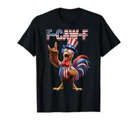 F Caw F Funny 4th of July Fawk Drapeau américain Coq Meme T-Shirt