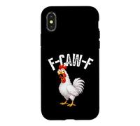 F-Caw-F Funny Chicken Hilarious Rooster Meme Graphic Tee Coque pour iPhone X/XS
