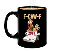 F-CAW-F Funny Poulet Tasses For Men, Nouveauté Tasses De Coq À Café En Céramique Avec Poignée, 11 Oz Pour Le Jus De Thé Boissons Froids Milk Family Family Poulet Amours Cuisine Farmhouse Bar Farmhouse