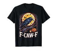 F-Caw-F Halloween Corbeau Moon Funny FCAWF Spooky Vintage T-Shirt
