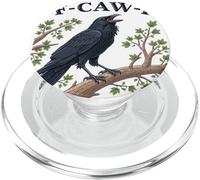 F-Caw-F Illustration drôle de Corbeau Botanique Branche Art PopSockets PopGrip pour MagSafe