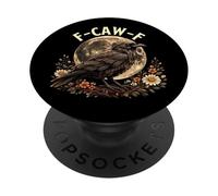 F-Caw-F Jeu de Mots Sarcasme d'oiseau Dark Humor PopSockets PopGrip Adhésif