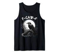 F-Caw-F Raven Funny Black Bird Moon Gothic Adult Humor Débardeur