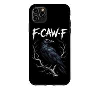 F-Caw-F Raven Gothic Black Bird Crow Lover Dark Humour Fcawf Coque pour iPhone 11 Pro Max