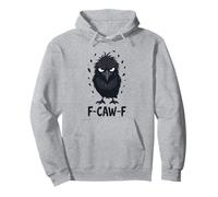 F-Caw-F Raven Moon Gothic Halloween Black Crow Bird Lover Sweat à Capuche