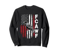 F-Caw-F Raven Moon Gothic Halloween Black Crow Bird Lover Sweatshirt