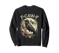 F-Caw-F Raven Moon Gothic Halloween Black Crow Bird Lover Sweatshirt