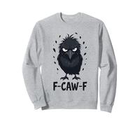 F-Caw-F Raven Moon Gothic Halloween Black Crow Bird Lover Sweatshirt