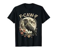 F-Caw-F Raven Moon Gothic Halloween Black Crow Bird Lover T-Shirt