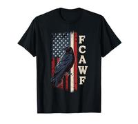F-Caw-F Raven Moon Gothic Halloween Black Crow Bird Lover T-Shirt