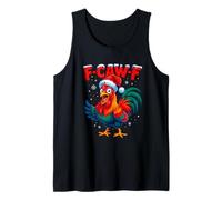 F Caw F Rooster Funny Christmas Chicken Adult Humor Sarcasm Débardeur