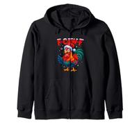 F Caw F Rooster Funny Christmas Chicken Adult Humor Sarcasm Sweat à Capuche