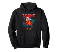 F Caw F Rooster Funny Christmas Chicken Adult Humor Sarcasm Sweat à Capuche