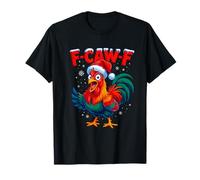 F Caw F Rooster Funny Christmas Chicken Adult Humor Sarcasm T-Shirt
