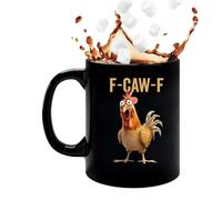 F CAW F Tasse à café - 350 ml - Décoration toutes saisons - Tasses à café en céramique F-Caw-F en forme de coq - Bière pour la maison, le bureau, la décoration pour maman, sœur, amis, collègues de