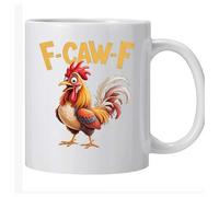 F-Caw-F Tasse à café en céramique F-Caw-F, tasse à café à message caché, tasses à café fantaisie en céramique avec poignée ergonomique, cadeaux sarcastiques, cadeau amusant éléphant blanc