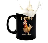 F-CAW-F Tasse à Poulet - Tasse humoristique en céramique de 350 ml avec motif coq | Taxza drôle pour café, thé, cacao, lait, bière | Cadeau pour hommes, femmes, amis et collègues | Ta