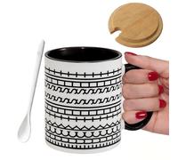 F*ck This Shit Tasse à café, noire, 350 ml, avec message caché, tasse à café en céramique, pour les amateurs de café, avec anse isolée, pour cadeau créatif