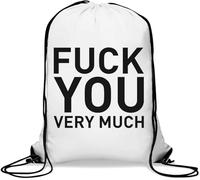 F*ck You Very Much Sac de sport décontracté avec cordon de serrage Blanc