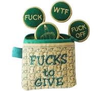 F*CKS big Bag Zip Bag, f*CKS Zip Bag, Contient 9/17 pièces de Monnaie différentes, drôle f * CKS différent f * CKS Sac, pour Geiger Cadeau, Cadeau d'anniversaire Cadeau de Noël (Green-9pcs)