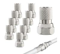 F-Connector 7mm, Connecteur F, 10 PCS Prise F, Adaptateur Antenne TV, Prise Antenne TV, Fiche Antenne TV, Câble Type F, F Connector, Prise Coaxial TV, Fiche Coaxiale TV, F Type, Cable Coaxial Fiche F