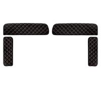 F-CORE Caches des Cabine Camion compatibilité pour Man TGX 01.07-12.17 Couvercles de vitres latérales Noir/Rouge