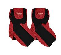 F-CORE Housses de Siege Camion compatibilité pour DAF CF 01.13-12.20 XF 106 01.14-09.21 Rouge