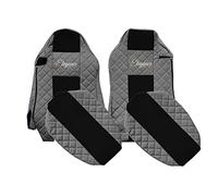 F-CORE Housses de Siege Camion compatibilité pour Man TGX 01.07-03.20 Conducteur ISRI Passager ISRI Différents sièges Gris