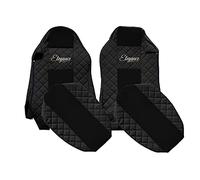 F-CORE Housses de Siege Camion compatibilité pour Man TGX 01.07-03.20 Conducteur ISRI Passager ISRI Différents sièges Noir