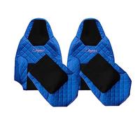 F-CORE Housses de Siege Camion compatibilité pour Man TGX TGS TGM TGL 03.21- avec conducteur Ceinture de sécurité Bleu