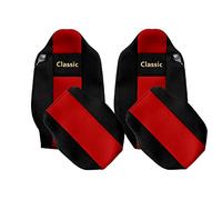 F-CORE Housses de Siege Camion compatibilité pour Renault T 01.14-04.21 conducteur intégré Passager intégré Rouge