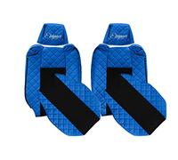 F-CORE Housses de Siege Camion compatibilité pour Renault T 01.14-04.21 Conducteur réglable Passager réglable Bleu