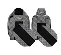 F-CORE Housses de Siege Camion compatibilité pour Renault T 01.14-04.21 Conducteur réglable Passager intégré Passager sans accoudoirs Gris