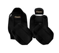 F-CORE Housses de Siege Camion compatibilité pour Renault T 01.14-04.21 Passager intégré Conducteur réglable Passager sans accoudoirs Noir