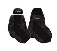 F-CORE Housses de Siege Camion compatibilité pour Scania R P G 01.05-12.16 R NEXTGEN 01.17- conducteur intégré Passager réglable Noir/Rouge