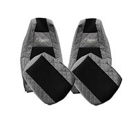 F-CORE Housses de Siege Camion compatibilité pour Scania S NEXTGEN R NEXTGEN 01.17- conducteur intégré Passager intégré Sièges Standard Gris