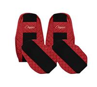 F-CORE Housses de Siege Camion compatibilité pour Volvo FM 4 FH 4 01.13-12.19 Rouge