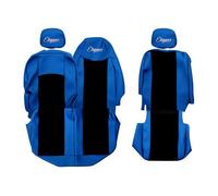 F-CORE Housses de Siege furgon compatibilité pour Renault Master III Opel MOVANO B Nissan NV400 01.10-12.23 Sièges 1+2 Assise entière Table dans Un Double Dossier Accès rangements Bleu