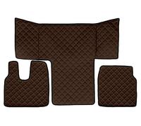 F-CORE Tapis de entierement Le Sol Camion compatibilité pour Man TGS TGM TGL 01.13-12.19 L Cab LX Cab Marron