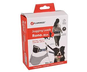 F Courroie de Course + Sangle avec Courroie Ronde Bleue 180 - 250 cm/Sangle 79,5 - 140 cm