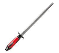 F. DICK Acier de boucher 30 cm - poignée rouge/noir - fusil à aiguiser rond 2K - 73171300-63