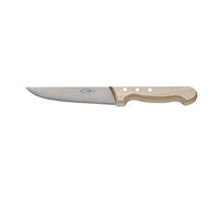 F.DICK Couteau en caoutchouc (lame : 15cm ; dos droit ; manche en bois ; acier au carbone) 60348150